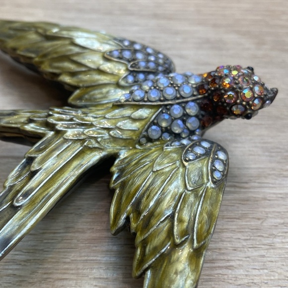 Enamel Swallow Lidded Trinket Box - Picture 5 of 11